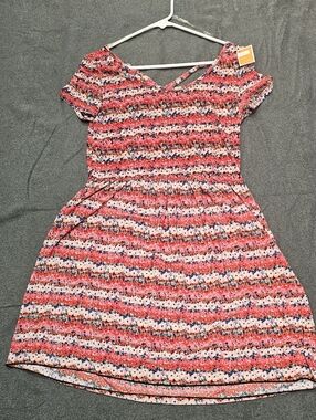 West Loop Red and Blue Floral Sundress